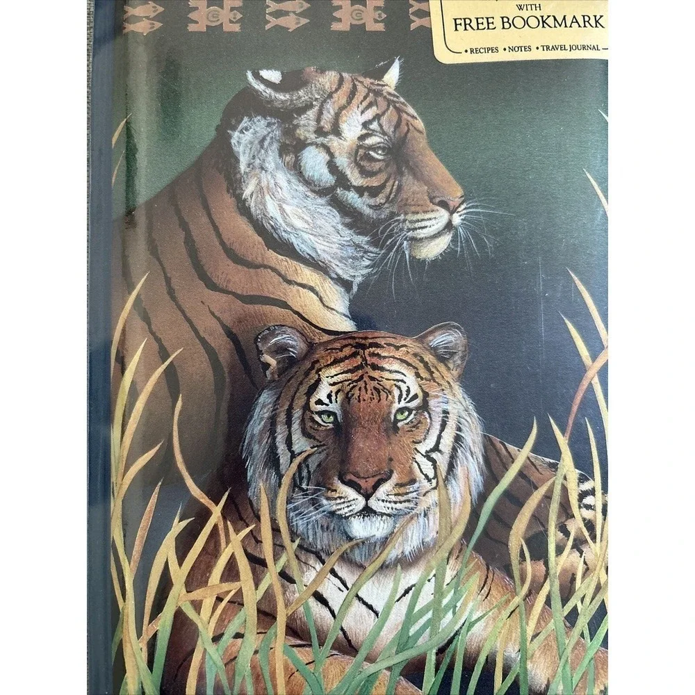 NWT Sealed Quality Artworks Tiger Tigers journal Blank book Diary with bookmark